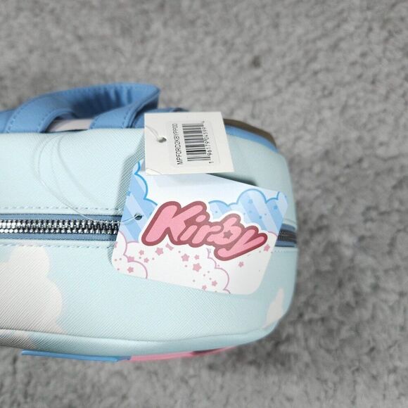 READ Bioworld X Nintendo Kirby Cloud Mini Backpack Blue Pink - Picture 3 of 9